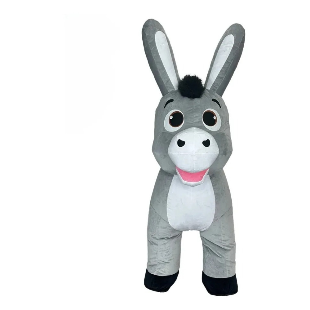 Event & Party Supply Photos - ชุดมาสคอตลาบีบีน่ารักสีเทาแบบเป่าลม สำหรับงานฮาโลวีน งานคาร์นิวัล ไม่รวมแบตเตอรี่ ไม่รวมที่ชาร์จ