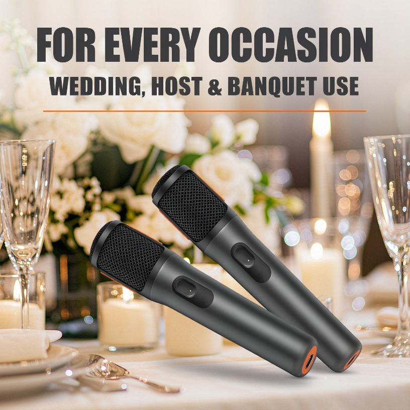 ไมโครโฟนไร้สายแบบมือถือคู่ AES - Event & Party Supply Photos บทวิจารณ์และราคา