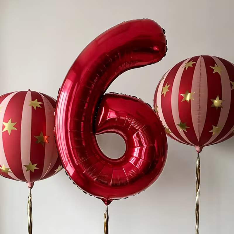 ลูกโป่งตัวเลขสีแดง 3 ชิ้น ลูกโ - Balloon Pump Hand บทวิจารณ์และราคา