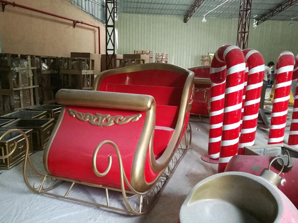 เลื่อนซานตาคลอสทำจากไฟเบอร์กลา - Event & Party Supply Photos บทวิจารณ์และราคา